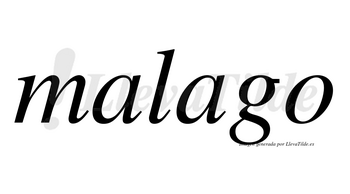 Malago no lleva tilde con vocal tónica en la segunda «a»