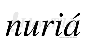 Nuriá  lleva tilde con vocal tónica en la «a»