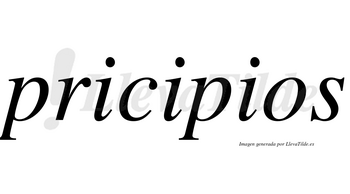 Pricipios  no lleva tilde con vocal tónica en la segunda «i»