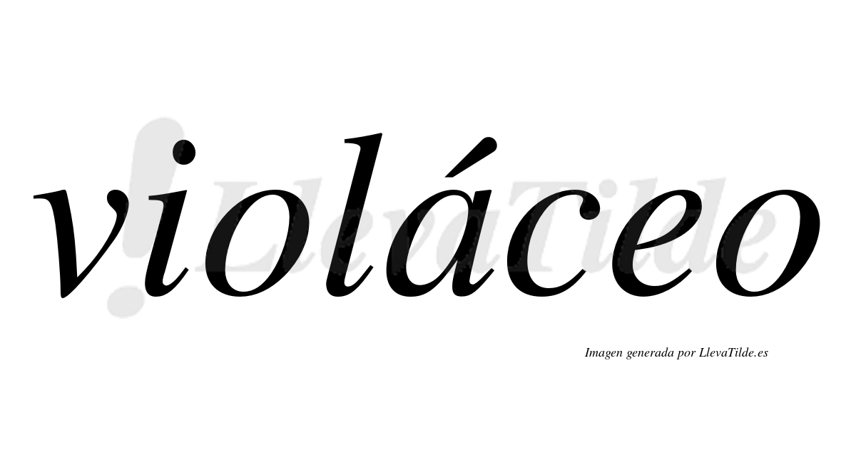 Violáceo  lleva tilde con vocal tónica en la "a"
