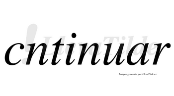 Cntinuar  no lleva tilde con vocal tónica en la «a»
