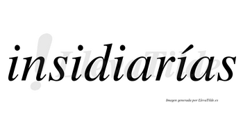 Insidiarías  lleva tilde con vocal tónica en la cuarta «i»