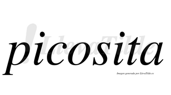 Picosita no lleva tilde con vocal tónica en la segunda «i»