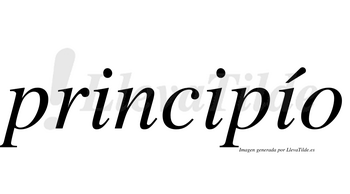 Principío  lleva tilde con vocal tónica en la tercera «i»