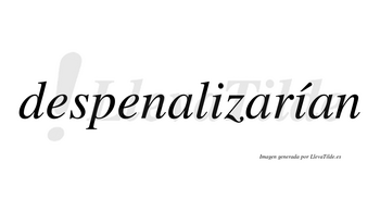 Despenalizarían  lleva tilde con vocal tónica en la segunda «i»