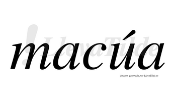 Macúa  lleva tilde con vocal tónica en la «u»