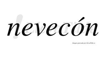 Nevecón lleva tilde con vocal tónica en la «o»