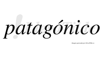 Patagónico  lleva tilde con vocal tónica en la primera «o»