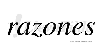 Razones  no lleva tilde con vocal tónica en la «o»