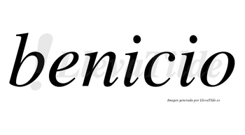Benicio  no lleva tilde con vocal tónica en la primera «i»