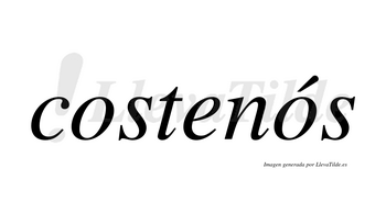 Costenós  lleva tilde con vocal tónica en la segunda «o»