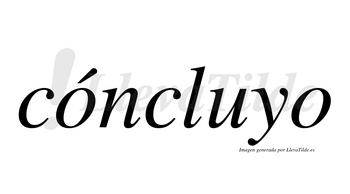 Cóncluyo  lleva tilde con vocal tónica en la primera «o»