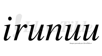 Irunuu no lleva tilde con vocal tónica en la segunda «u»