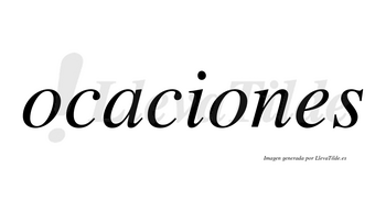 Ocaciones  no lleva tilde con vocal tónica en la segunda «o»