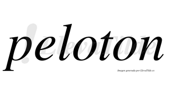 Peloton no lleva tilde con vocal tónica en la primera «o»