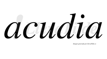 Acudia no lleva tilde con vocal tónica en la «u»