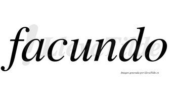 Facundo  no lleva tilde con vocal tónica en la «u»