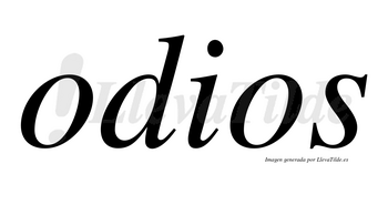 Odios  no lleva tilde con vocal tónica en la primera «o»