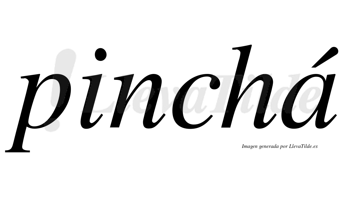 Pinchá  lleva tilde con vocal tónica en la "a"