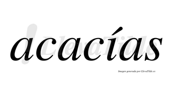Acacías lleva tilde con vocal tónica en la «i»