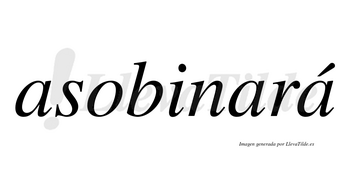 Asobinará  lleva tilde con vocal tónica en la tercera «a»
