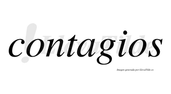 Contagios no lleva tilde con vocal tónica en la «a»