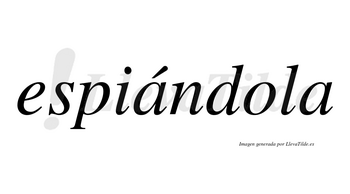 Espiándola  lleva tilde con vocal tónica en la primera «a»