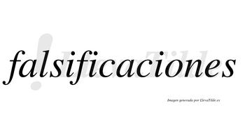 Falsificaciones  no lleva tilde con vocal tónica en la «o»