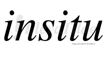 Insitu no lleva tilde con vocal tónica en la segunda «i»
