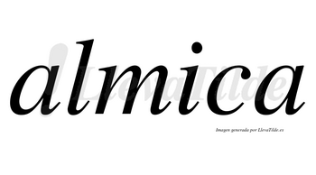 Almica no lleva tilde con vocal tónica en la «i»