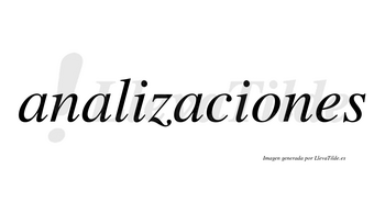Analizaciones no lleva tilde con vocal tónica en la «o»