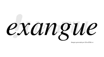 Exangue no lleva tilde con vocal tónica en la «a»