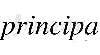 Principa no lleva tilde con vocal tónica en la segunda «i»