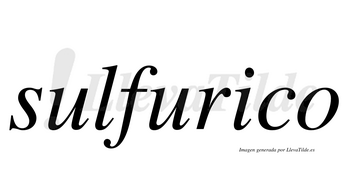 Sulfurico  no lleva tilde con vocal tónica en la «i»
