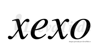 Xexo no lleva tilde con vocal tónica en la «e»