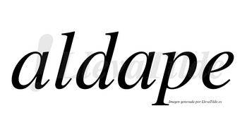 Aldape no lleva tilde con vocal tónica en la segunda «a»