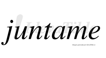 Juntame  no lleva tilde con vocal tónica en la «a»
