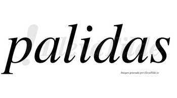 Palidas no lleva tilde con vocal tónica en la «i»