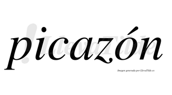 Picazón  lleva tilde con vocal tónica en la «o»