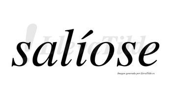 Salíose  lleva tilde con vocal tónica en la «i»
