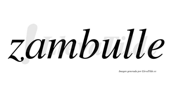 Zambulle no lleva tilde con vocal tónica en la «u»