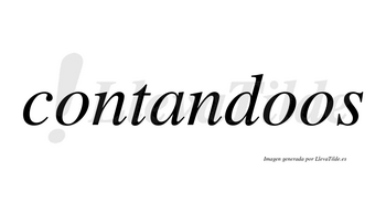 Contandoos no lleva tilde con vocal tónica en la segunda «o»