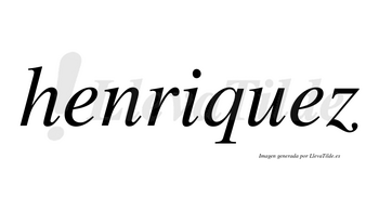 Henriquez no lleva tilde con vocal tónica en la segunda «e»