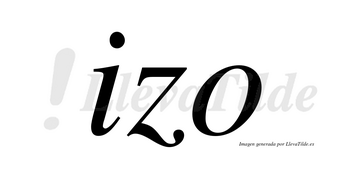 Izo no lleva tilde con vocal tónica en la «i»