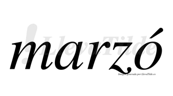 Marzó  lleva tilde con vocal tónica en la «o»
