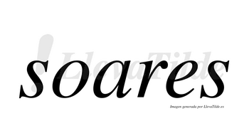 Soares  no lleva tilde con vocal tónica en la «a»
