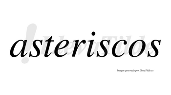 Asteriscos  no lleva tilde con vocal tónica en la «i»