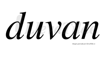 Duvan no lleva tilde con vocal tónica en la «u»