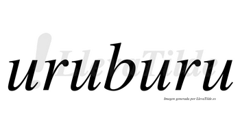 Uruburu no lleva tilde con vocal tónica en la tercera «u»