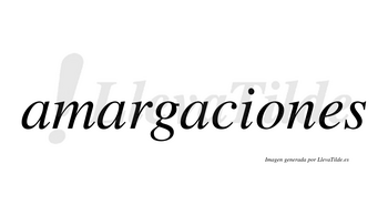 Amargaciones no lleva tilde con vocal tónica en la «o»